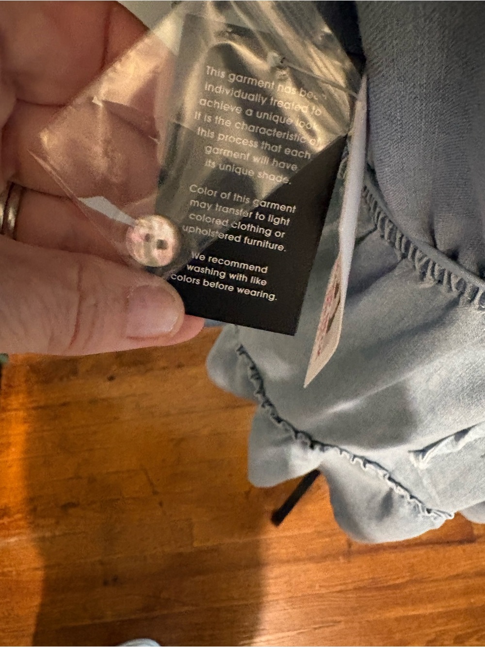 Celebrity Pink Light Blue Denim Mini Dress - Picture 5 of 8